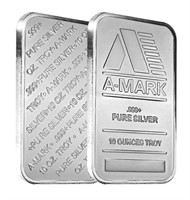 10 Ounce - A-Mark .999 Fine Silver Bar