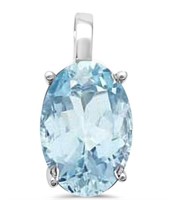 Beautiful 2.50 ct Oval Aquamarine Pendant