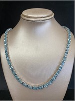 Natural 37.40 ct Blue Zircon 18" Necklace