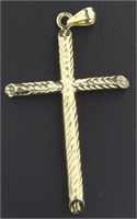 14kt Gold XL 43 mm Cross Pendant