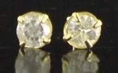 10kt Yellow Gold 1/4 ct Diamond Stud Earrings