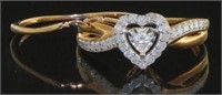 Heart Shape 1/4 ct Diamond Bridal Set