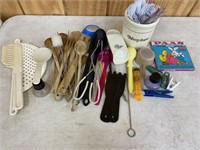 Kitchen crock and utensils