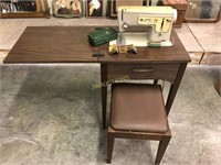 Singer Sewing Machine and Desk