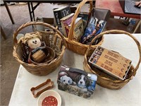 Baskets, VCR tapes, Pet items