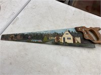 Hand painted hand saw
