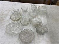glass bowls and candle holders