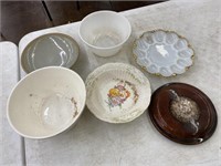 Bowls and egg plate