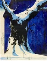 Serigraph of Large Tree by Eyvind Earle.
