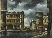 Claude Loran Street Scene Painting.