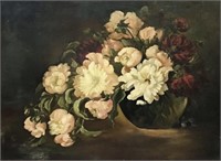 Still Life Painting of Flowers.