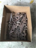 Box of sickle mower blades and tips