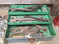 Toolbox with old wrenches