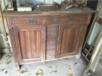 Antique sideboard, as found