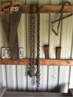 12 foot of heavy chain with hooks