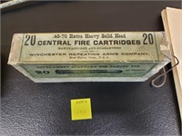 Vintage Winchester 45-70 Ammo - Full Unopened Box