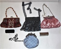 4 Vintage Style Purses w 2 Lipstick Holders