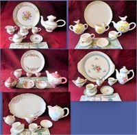 5 Miniature Tea Sets - All 10 Piece Sets
