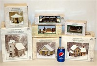 7 Currier & Ives Museum Christmas Village Boxed