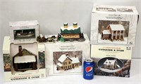 7 Currier & Ives Museum Christmas Village Boxed