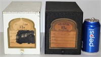 2 Antique Pharmacy Drugpak Metal File Boxes
