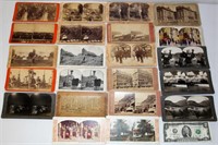 22 Antique Stereo View Cards - Late 1800s-1900s
