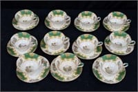 Grosvenor China tea cups & saucers, England
