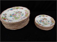 Mintons floral plates and saucers