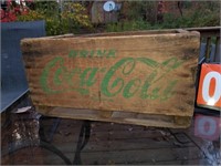 vintage Coca Cola crate green graphic