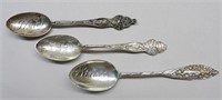 Streator & Henry Sterling Silver Souvenir Spoons