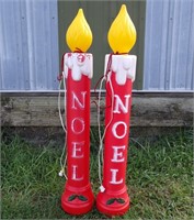 Noel Christmas Blow Mold Candles Lights