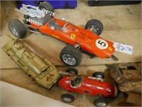 3 Vintage race cars