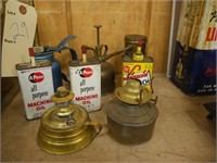 Vintage oil cans