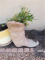 Concrete Boot Planter