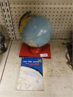Vintage globe & book