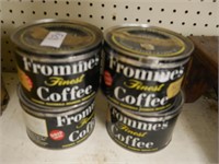 4 Vintage coffee cans