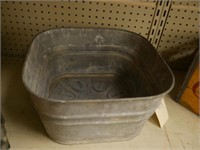 Small galvenized tub