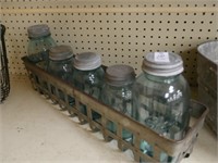 Mason jars & rack