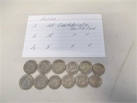 Lot of 12 Vintage Swiss Switzerland Coins -