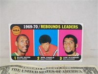 Vtg 1969-70 Topps NBA Rebound Leaders Lew