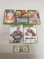 5 Xbox Video Games - Untested