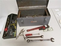 Vintage Sears Craftsman Metal Toolbox w/ Tools