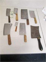Lot of Vintage Cleaver Knives - Assorted Sizes