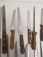 Vintage Long Knife & Knife Sharpener Lot