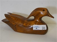 Wooden Duck Signed, Krause 1989