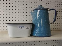Blue Agate Coffee Pot & Other