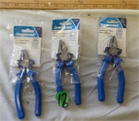 Combination Pliers Lot of 3 Pair NEW