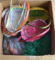 Easter Baskets, Grass, & Plastic Eggs