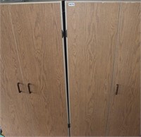 2 Wood Cabinets & Contents 65" Tall, 32" Wide