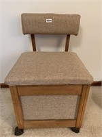 Storage Chair With Sewing Material Inside